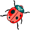 Diagonal Ladybug Clip Art
